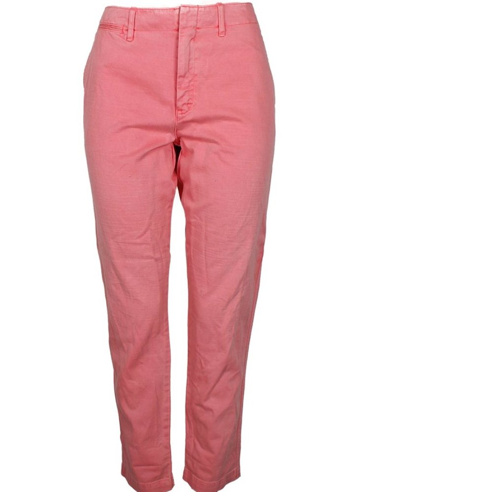 Polo women's QUIN boyfriend tapered leg rose chino pants 28x29